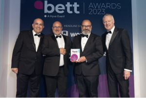 Charanga receiving Bett award 2023